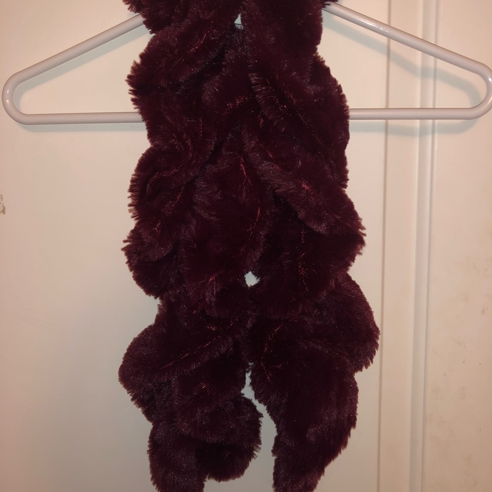 Maroon FLUFFY Scarf